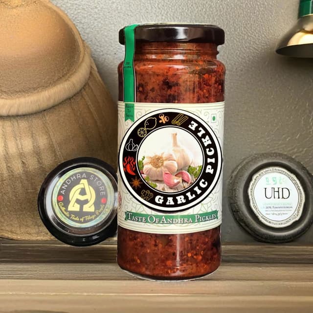 Garlic pickle — authentic Andhra style