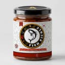 Fish Pickle — Andhra Store sealed glass jar on white background, hygienically packed