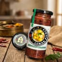 Lemon Pickle — Andhra Store glass jar, front view
