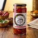 Prawn Pickle — Andhra Store glass jar, front view