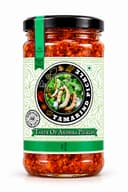 Tamarind Pickle — Andhra Store sealed glass jar on white background, hygienically packed