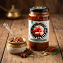 Tomato Pickle — Andhra Store glass jar, front view