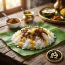 bitter gourd powder serving suggestion — South Indian breakfast or meal with ghee