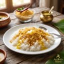 kandi podi serving suggestion — South Indian breakfast or meal with ghee