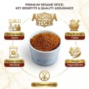 reddish-brown sesame spice infographic — traditional recipe, no preservatives, handcrafted Andhra style