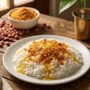 peanut podi serving suggestion — South Indian breakfast or meal with ghee