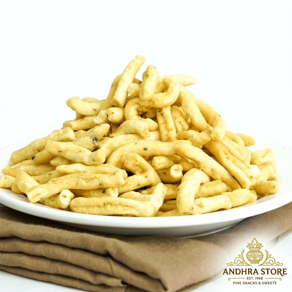 Bhavnagari Gathiya — thick golden gram flour snack with black pepper